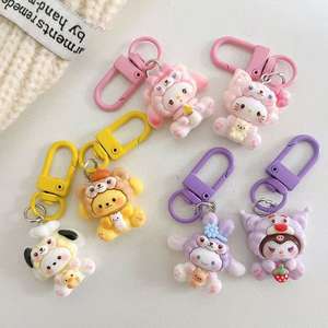 Мультяшный брелок из смолы Sannrio, милый студенческий рюкзак, вешалка, сумка, аксессуары, подарки на день рождения, мобильный телефон, подвеска на шнурке - Product Image 4