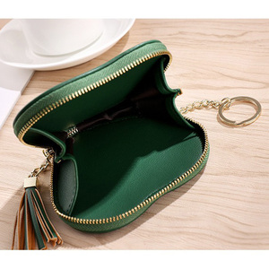 Hình trái tim PU da đồng xu Pouch với Keychain tình yêu trái tim đồng xu ví phụ nữ cô gái Kid Wallet Bag Pouch móc khóa với tua món quà - Product Image 3
