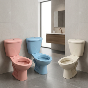 Inodoro de Cerámica Moderno Italiano de Dos Piezas, Montado en el Suelo, con Doble Descarga y Sifón en S, para Baño - Product Image 6