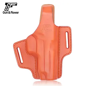 Geweerbloem 100% Echte Koeienhuid Volnerf Leer Verborgen Draagtas Buiten Tailleband Gun <span class=keywords><strong>Holster</strong></span> - Product Image 1
