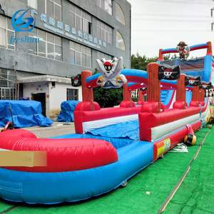 Le bateau de pirate de plage de toboggans gonflables commerciaux a utilisé la grande glissière gonflable de <span class=keywords><strong>piscine</strong></span> longue glissière - Product Image 2