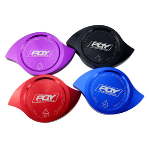 Tapa de radiador de aluminio PQYRACING para Honda Accord Civic, cubierta de rendimiento en rojo, azul, negro y morado - Product Image 3