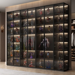Blind Box Actionfiguren Vitrine Aufbewahrungsschrank Anime-Modell Anpassbare Glastür Bücherregal - Product Image 1