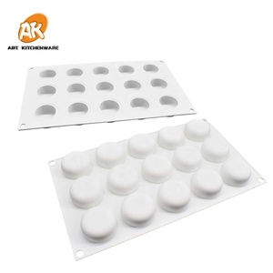 Stampo in Silicone AK con 15 Cavità a Forma Oblata <span class=keywords><strong>per</strong></span> Gelato, Cioccolato, <span class=keywords><strong>Candele</strong></span>, Torte e Sapone - Product Image 5
