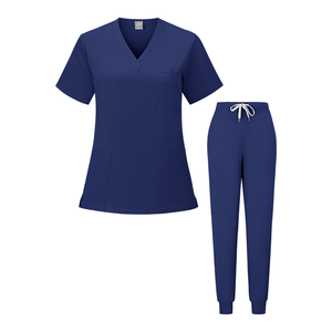 Popular Green Stylish Medical Scrubs <strong>Women</strong> Scrub Nursing Polyester Soft Hospital Surgical Dental Uniforms Sets Shirt and <strong>Trouser</strong> - Product Image 2