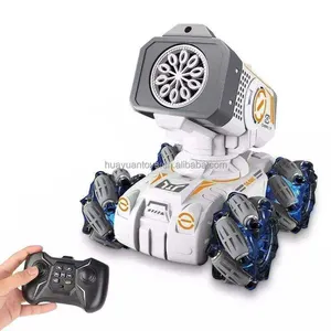New Arrivals 11 CH Multi Directional Stunt Driving 360 Rotation Bubble Machine Turret Stunt Rc Tank Car Toy For Kids