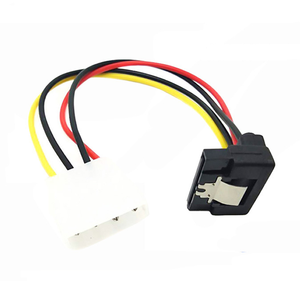 IDE để cho cáp điện <span class=keywords><strong>Molex</strong></span> <span class=keywords><strong>4</strong></span>-<span class=keywords><strong>pin</strong></span> để cho 15-<span class=keywords><strong>pin</strong></span> 90 độ Angled <span class=keywords><strong>Adapter</strong></span> 20cm PVC Chất liệu máy tính để bàn sử dụng trong kho - Product Image 1