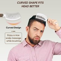 Brosse à cheveux démêlante en nylon et poils de sanglier incurvée et ventilée avec logo personnalisé pour salon de coiffure