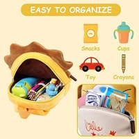 Sac à dos léger en peluche douce pour enfants, motif animaux de dessin animé, avec fermeture éclair, ventilé et lavable, pour bébés, garçons et filles