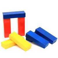Jeu d'empilage de blocs en bois éducatifs colorés personnalisés, en pin de Nouvelle-Zélande, pour l'extérieur