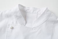 Veste de chef pour homme à col montant, manches 3/4, mélange de coton et de polyester, fente arrière, attache à nouer, uniforme de cuisine, blanc, veste de cuisinier pour la restauration