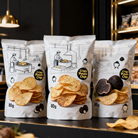 New Arrival Clear Window Recyclable Zipper Stand up Pouch Eco Friendly Packaging for Biscuit and Potato Chips