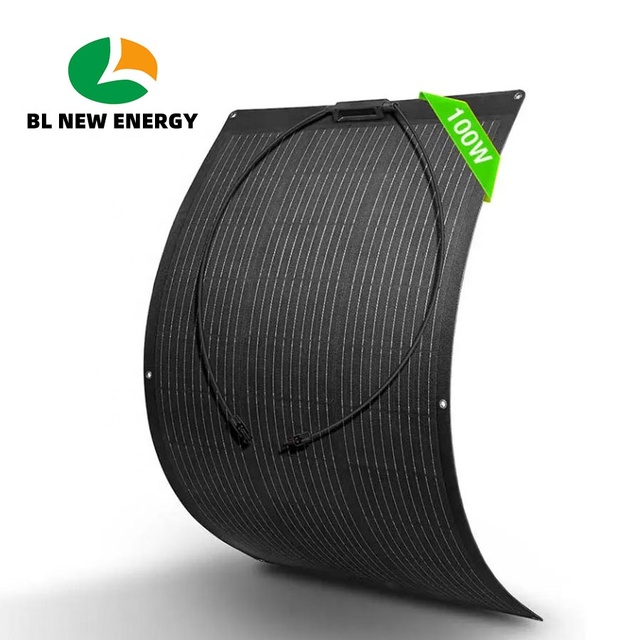 18V Flexible Solar Panel Charger 100W for Car RV Boat Outdoor Power Charging Flexible Solar Panels