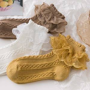 HY-1779 5 couleurs espagnol printemps cheville dentelle fille <span class=keywords><strong>danse</strong></span> enfants fantaisie peigné coton robe enfants princesse doux bébé chaussettes - Product Image 4