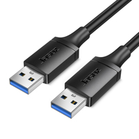 Guangdong alta velocidad 3,0 datos estándar USB Cable 2A 1G 2M negro niquelado macho PVC chaqueta trenza blindaje para computadora