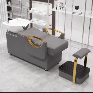 Muebles de Barbería de Diseño Moderno 2024, Lavabo de Champú Metálico, Silla de Lavado Ajustable para Salón de Belleza, Dormitorio, Sala de Estar, Masajes - Product Image 5