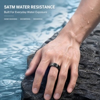 Bague connectée tendance avec suivi de la santé, fréquence cardiaque et sommeil, plusieurs couleurs et tailles, étui de chargement, contrôle via application, 5ATM