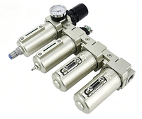 Unité de traitement d'air série AC4000 à 4 unités, filtre régulateur lubrificateur pneumatique à purge automatique NPT1/2" 3/4"