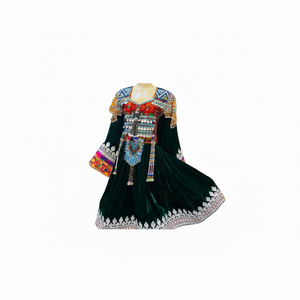 Vantage Afghan Kuchi Robe À La Main Tribal Traditionnel Brodé Femmes Afghani Kuchi Festival Robe Pashtun Culture 2024 - Product Image 1