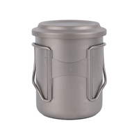 Service à thé portable en titane pur, design Moyen-Orient, pour camping et café, avec tasse à thé Kung Fu à double paroi