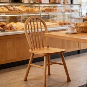 Chaise de salle à manger <span class=keywords><strong>en</strong></span> bois <span class=keywords><strong>massif</strong></span>, design minimaliste, non pliable et non rotative, pour la maison, l'hôtel, le restaurant, le café - Product Image 4