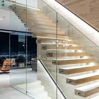 DB – escalier flottant en acier au carbone ou en acier inoxydable 304, Style moderne et populaire, pour l'amérique