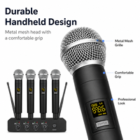 Système de microphone sans fil 4 canaux UHF KU44 pour chant, système de microphone de haute qualité, audio professionnel pour scène live, répétition de groupe