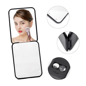<b>Compact</b> <b>Mirror</b> 2X Magnification LED Pocket <b>Mirror</b> with Mini <b>Mirror</b> for Purse PocketTravel and Present - Product Image 2