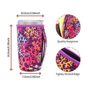 Manchons isolants en néoprène avec poignée pour gobelets de 20 oz, manchon réutilisable pour café glacé, compatible avec <span class=keywords><strong>Starbucks</strong></span> - Product Image 2