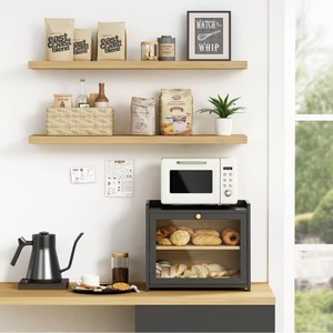 Bread Storage Box Double Layer Transparent Acrylic Dustproof <b>Kitchen</b> Desktop Organizer Rectangle Shape - Product Image 4