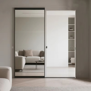 Puerta Corredera de Bolsillo Interior de Aluminio con Cierre Suave Personalizada en Negro, Puerta de Vidrio de Bolsillo - Product Image 6