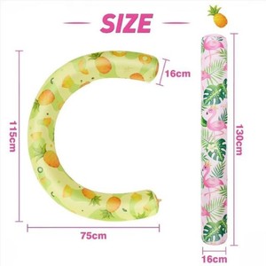 Bouée de natation gonflable en forme de U personnalisée, aide à la natation gonflable en PVC pour adultes, bouée de natation <span class=keywords><strong>flamant</strong></span> rose - Product Image 5