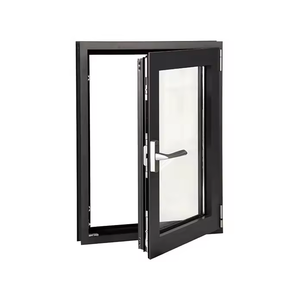 Ventanas y <span class=keywords><strong>puertas</strong></span> giratorias inclinables de aleación de doble acristalamiento de ventana abatible simple de vidrio de aluminio - Product Image 5