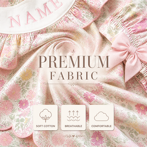 Puresun Set di Abbigliamento Boutique <span class=keywords><strong>per</strong></span> Bambine con Nome Personalizzato, Tunica con Stampa Floreale e Orlo Smerlato e Pantaloncini con Fiocco, Completo Estivo 2 Pezzi - Product Image 3