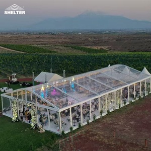 Tende per Eventi Commerciali con Telaio in Alluminio e PVC <span class=keywords><strong>Trasparente</strong></span>, Gazebo per Feste e Matrimoni per 500, 100, 300 Persone - Product Image 2