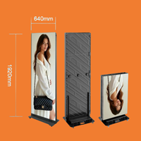 Écran d'affichage numérique LED pliable double taille 1920x640mm 1920x960mm P1.25 P1.53 P1.86 P2 P2.5