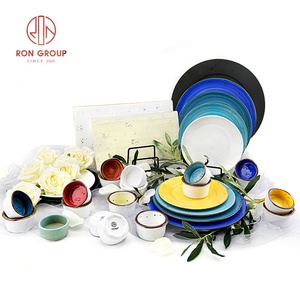 Vajilla de porcelana fina de estilo nórdico para cena, platos triangulares de 11 pulgadas, pescado, pizza, personalizado, azul, para restaurantes - Product Image 6