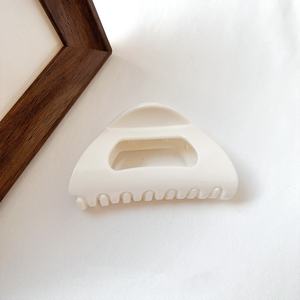 أزياء جديدة خمر لطيف لون واحد لينة المطاط المشابك الشعر للسيدات بسيطة ماتي مثلث كليب الشعر هدية الملحقات - Product Image 5