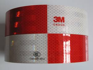 Tela reflectante Retro PVC tira diamante para vehículo coche 2 pulgadas blanco y rojo pegatina reflectante coser en la <span class=keywords><strong>ropa</strong></span> cinta reflectante - Product Image 5