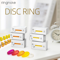 Disques en plastique RINGNOTE, lot de 11, multicolores, transparents, pour organiseurs et carnets à reliure, disques d'extension pour reliure