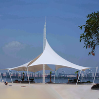 Toldo de PVDF Personalizado, Cubierta de Gran Escala para Paisajes, Parques, Lugares Turísticos, Garajes, Cobertizos, Escuelas, Estructura de Membrana Impermeable
