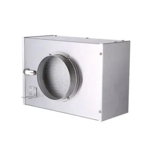 Caja de filtro de aire HEPA de carbón activado con ventilador de conducto para caja de purificación de aire de ventilación