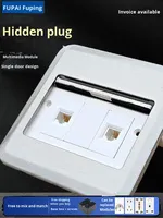 Tomacorriente de Piso Empotrado de Acero Inoxidable con Puerta Oculta para Red Eléctrica