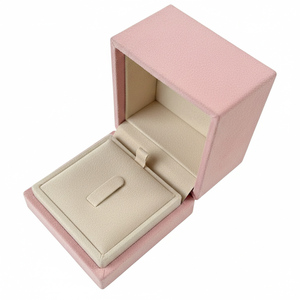 Low MOQ Customized Square Microfiber Covered Multifunctional Jewelry Ring <strong>Earing</strong> <strong>Box</strong> with Double-Sided Inserts with Pouch - Product Image 3
