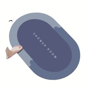 Non Slip Quick Dry Diatomite Bath Mat Super Absorbent Foot Mat Rubber Floor Mat for Bathroom Kitchen Entrance <b>Door</b> - Product Image 1