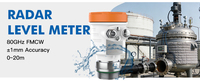 Transmetteur de niveau radar GLT741 0-20m à large plage 80G, sortie 4-20mA pour les industries des eaux usées, de l'alimentation et de la médecine