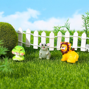 Adornos de Resina de Animales en Miniatura, León, Ratón, Serpiente, Decoración de Vida Silvestre, Accesorios Artísticos para el Hogar y Escritorio - Product Image 1