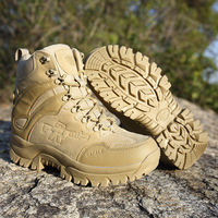 Bottes tactiques d'extérieur pour hommes, bottes tactiques à lacets à tige haute, en cuir artificiel, modèle A09, livraison directe disponible
