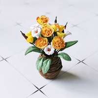 1/6 1/12 maison de poupée Simulation Miniature Mini Pot de fleur plantation plante modèle décoration