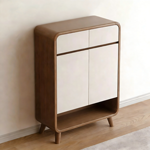 Étagère à chaussures en bois de style moderne sur mesure, épaisseur 15 mm, armoire de rangement multi-niveaux pour entrée, avec 5 étagères, durable - Product Image 5